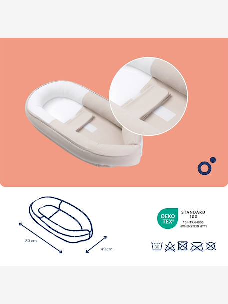 Réducteur de lit évolutif Doomoo Cocoon beige imprimé+gris 13 - vertbaudet enfant 