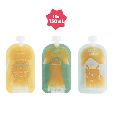 Gourdes réutilisables compote x15 Multicolore 4 - vertbaudet enfant 