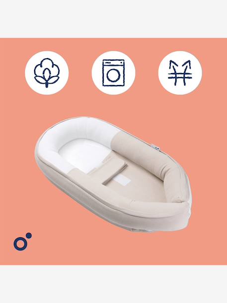 Réducteur de lit évolutif Doomoo Cocoon beige imprimé+gris 15 - vertbaudet enfant 