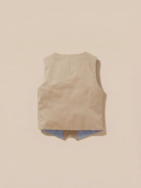 Gilet de costume garçon – collection fêtes et mariages Beige 2 - vertbaudet enfant 