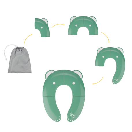 Réducteur de toilette pliable Vert 3 - vertbaudet enfant 