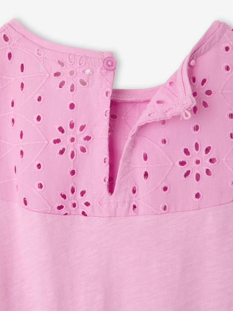 Robe détails en broderie anglaise fille bleu pâle+corail+lilas+mauve+vert sauge 19 - vertbaudet enfant 