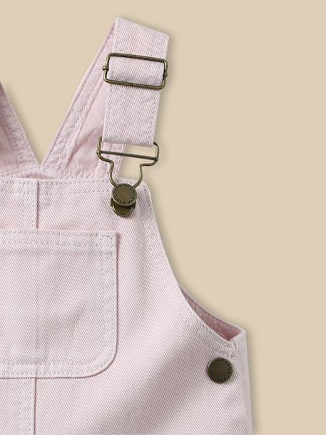 Salopette en twill bébé Rose tendre 2 - vertbaudet enfant 