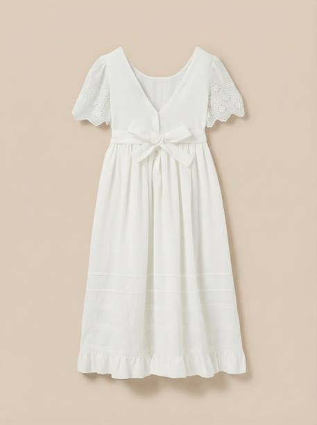Robe fille jeanne - collection fêtes et mariages Blanc casse 2 - vertbaudet enfant 