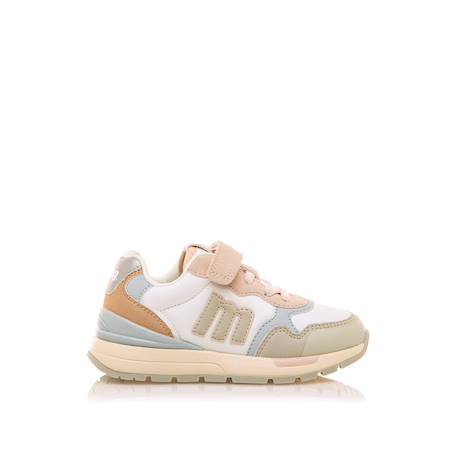 Sneakers filles textile lacets- fermeture adhésive Pink+White 6 - vertbaudet enfant 