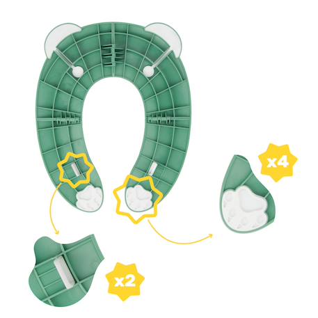 Réducteur de toilette pliable Vert 4 - vertbaudet enfant 