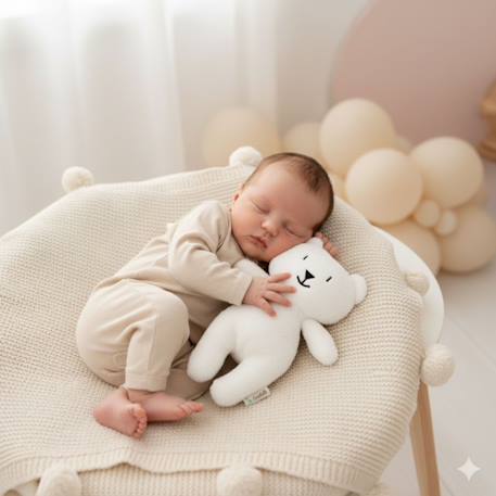 Poupée en tissu ours teddy ultra doux White 3 - vertbaudet enfant 