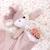 Doudou plat lilas Blanc, rose 2 - vertbaudet enfant 