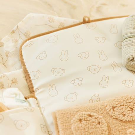 Tapis à langer nomade miffy jacquard teddy biscuit Marron 6 - vertbaudet enfant 