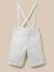 Bermuda lin/coton garçon - collection fêtes et mariages Blanc clair uni 2 - vertbaudet enfant 