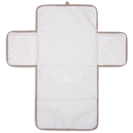 Tapis à langer nomade cloudy rib milky coffee Ecru+Marron 8 - vertbaudet enfant 
