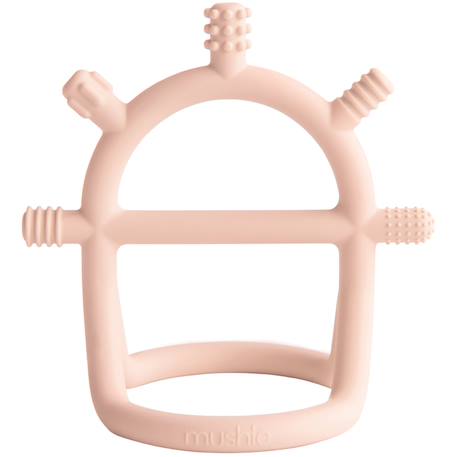 Jouet de dentition en silicone no drop blush Ecru+Rose 6 - vertbaudet enfant 
