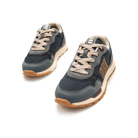 Sneakers garçon textile lacets Bleu – bleu clair+Blue 7 - vertbaudet enfant 