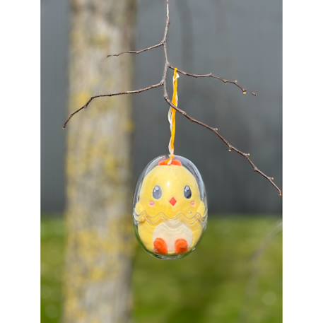 Peluche - œuf cosymals de pâques - poussin jaune en peluche  - 12 cm Jaune 3 - vertbaudet enfant 