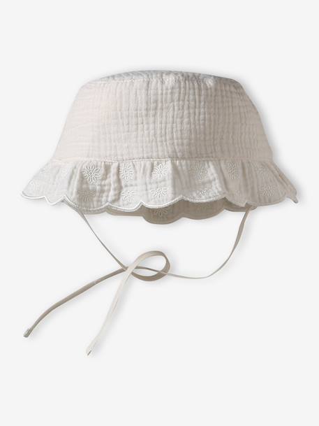 Bébé-Accessoires-Chapeau bébé fille bords festonnés