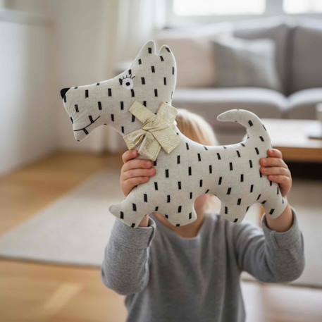 Grande peluche en coton - chien scotty Beige 2 - vertbaudet enfant 