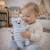 Peluche doudou ourson en coton tricoté Bleu 2 - vertbaudet enfant 