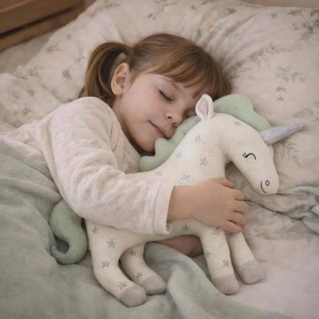 Peluche licorne en coton tricoté Écru 3 - vertbaudet enfant 