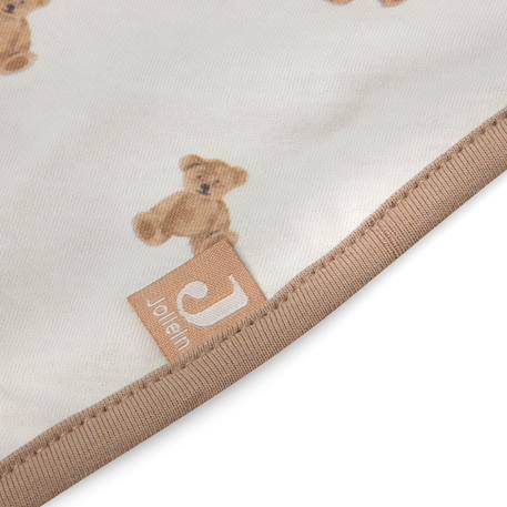 Lots de 2 bavoirs bandana en coton Blanc, marron clair+Multicolore fleuri 2 - vertbaudet enfant 