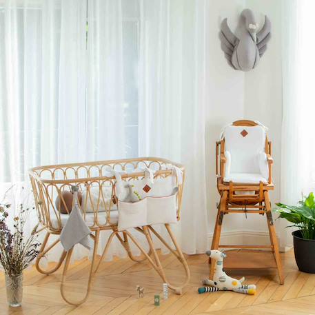 Peluche doudou girafe en coton tricoté Écru 6 - vertbaudet enfant 
