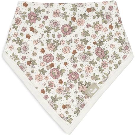 Lots de 2 bavoirs bandana en coton Blanc, marron clair+Multicolore fleuri 8 - vertbaudet enfant 