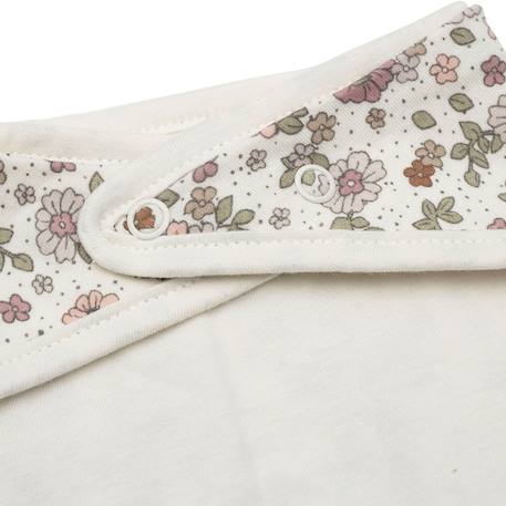 Lots de 2 bavoirs bandana en coton Blanc, marron clair+Multicolore fleuri 9 - vertbaudet enfant 