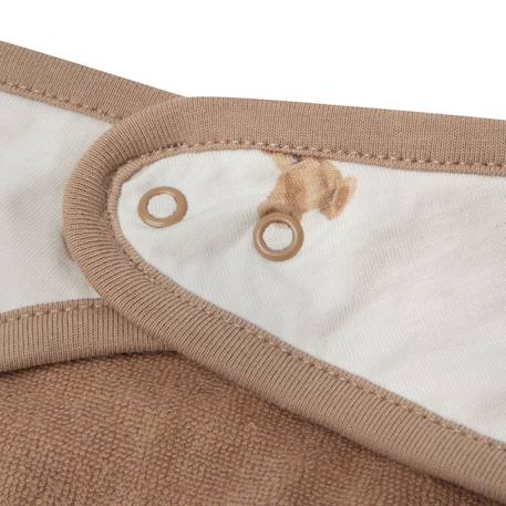 Lots de 2 bavoirs bandana en coton Blanc, marron clair+Multicolore fleuri 3 - vertbaudet enfant 