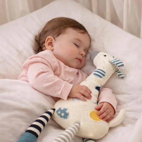 Peluche doudou girafe en coton tricoté Écru 5 - vertbaudet enfant 