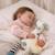 Peluche doudou girafe en coton tricoté Écru 5 - vertbaudet enfant 