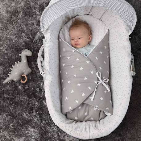 Peluche musicale en tricot de coton dino Dino gris 5 - vertbaudet enfant 