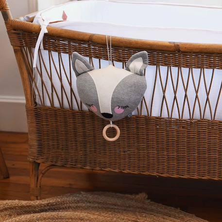 Peluche musicale renard en coton bio Gris 5 - vertbaudet enfant 