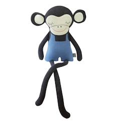 Jouet-Grande peluche singe en coton tricoté