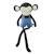 Grande peluche singe en coton tricoté Bleu 1 - vertbaudet enfant 