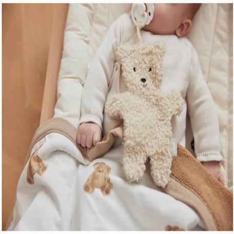 Doudou attache sucette teddy bear Ecru+Rose+Vert 5 - vertbaudet enfant 