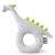 Hochet tricoté en coton bio Beige, chien+Beige, singe+Bleu, ourson+Gris, dino+Multicolore, lapin+Multicolore, toucan+Rose 17 - vertbaudet enfant 