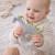 Hochet tricoté en coton bio Beige, chien+Beige, singe+Bleu, ourson+Gris, dino+Multicolore, lapin+Multicolore, toucan+Rose 18 - vertbaudet enfant 