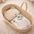 Hochet tricoté en coton bio Beige, chien+Beige, singe+Bleu, ourson+Gris, dino+Multicolore, lapin+Multicolore, toucan+Rose 21 - vertbaudet enfant 