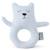 Hochet tricoté en coton bio Beige, chien+Beige, singe+Bleu, ourson+Gris, dino+Multicolore, lapin+Multicolore, toucan+Rose 11 - vertbaudet enfant 