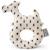 Hochet tricoté en coton bio Beige, chien+Beige, singe+Bleu, ourson+Gris, dino+Multicolore, lapin+Multicolore, toucan+Rose 1 - vertbaudet enfant 
