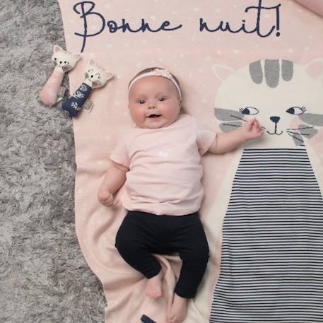 Hochet tricoté en coton bio Bleu 6 - vertbaudet enfant 