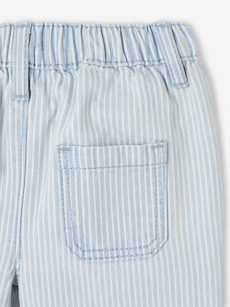 Pantalon large bébé fille rayé bleu 4 - vertbaudet enfant 