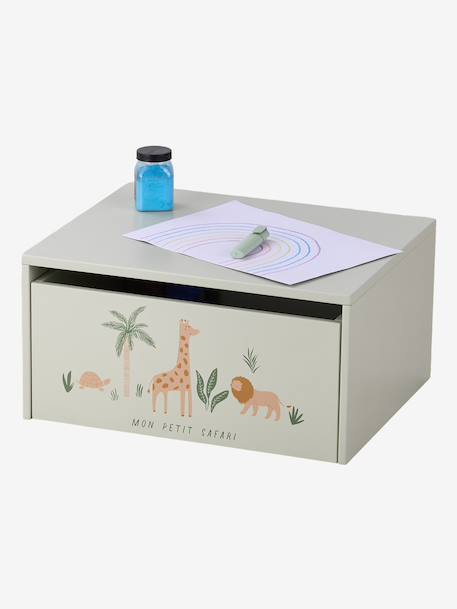 Table d'activités avec coffre de rangement beige+rose 3 - vertbaudet enfant 