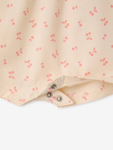 Combishort bébé fille manches volantées écru+rose 4 - vertbaudet enfant 