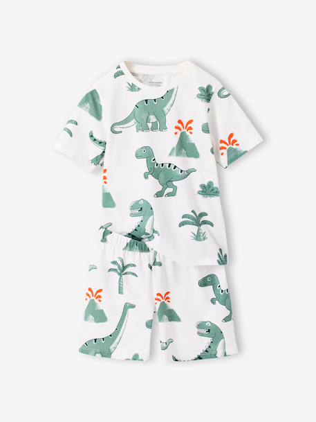 Lot 2 pyjashort garçon dinosaure vert sauge 5 - vertbaudet enfant 