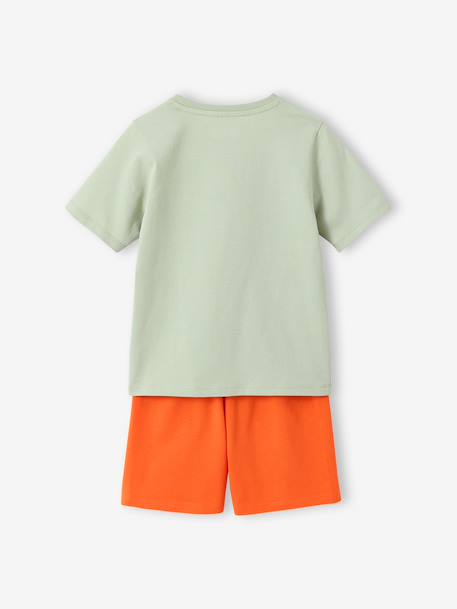 Lot 2 pyjashort garçon dinosaure vert sauge 10 - vertbaudet enfant 