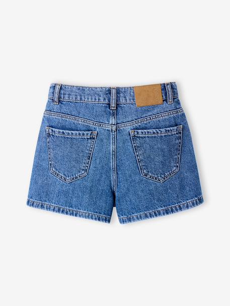 Short enfant en denim coton bleu moyen+denim gris 2 - vertbaudet enfant 