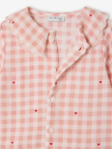 Pyjama bébé col large Capsule mère-fille rose poudré 7 - vertbaudet enfant 