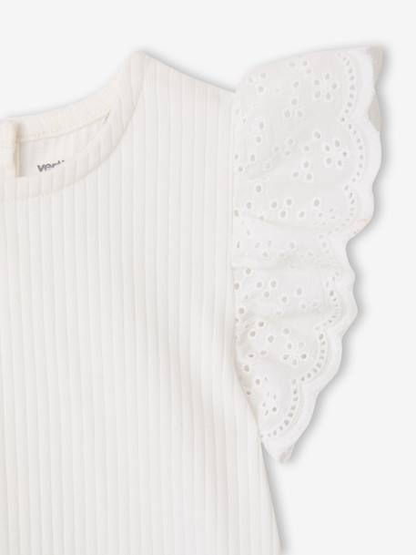 T-shirt bébé fille manches courtes blanc 2 - vertbaudet enfant 