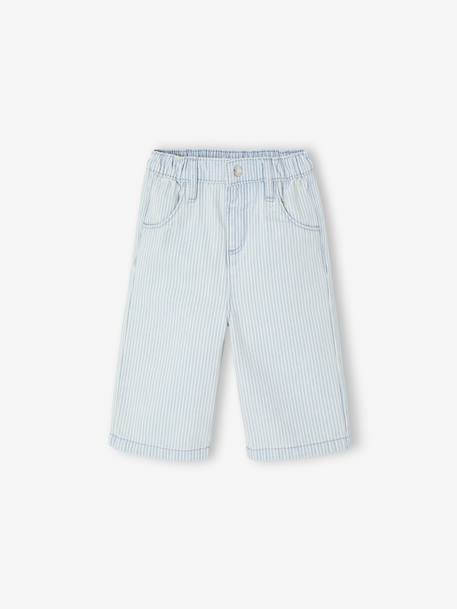 Pantalon large bébé fille rayé bleu 1 - vertbaudet enfant 