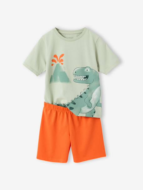 Lot 2 pyjashort garçon dinosaure vert sauge 4 - vertbaudet enfant 